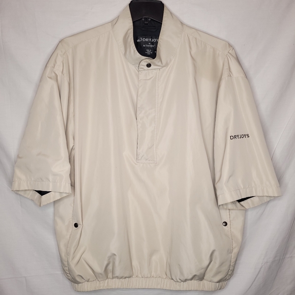 Veste Coupe-vent FootJoy Dryjoys Homme Grise 1/2 Zip Manches Courtes Taille M - Occasion